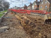It will be mid-April before this section of Roman Bank in Skegness re-opens.
