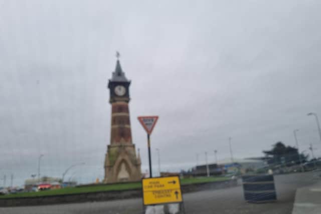 Signage has been put in place to direct traffic.