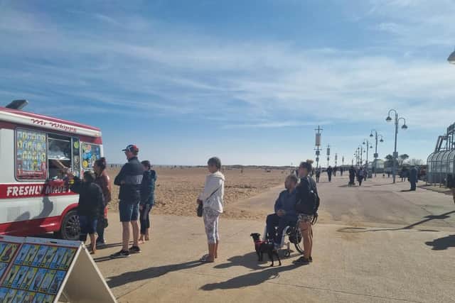 Temperatures could feel as cold on Bank Holiday Monday as the ice cream sold in Skegness in the warm temperatures of Easter Sunday.