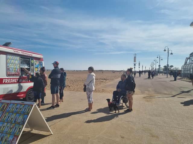 Temperatures could feel as cold on Bank Holiday Monday as the ice cream sold in Skegness in the warm temperatures of Easter Sunday.