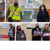 Some of the food bank volunteers with the Easter treats EMN-210504-101047001