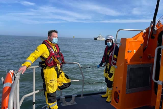 The RNLI crew worked alongside colleagues at Humber Coastguard, Rescue 912 and TKMCC.
Photo: Nick Walton RNLI Skegness