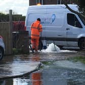 Anglian Water are working hard to restore the water supply in Burgh le Marsh after a mains burst. Photo: Gary Bennett.