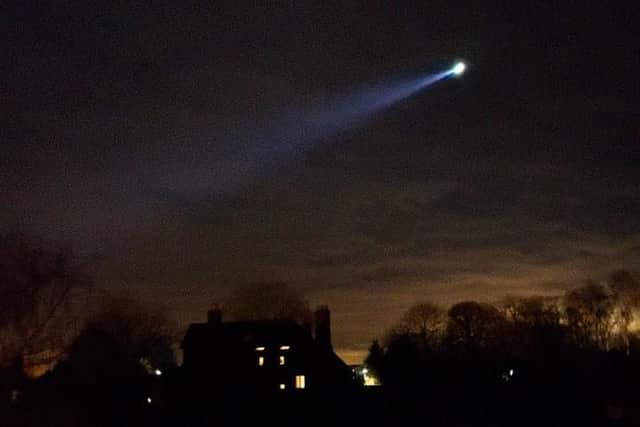 Richard Giles shared this image of the police helicopter on social media. Credit: Richard Giles. EMN-210804-105337001