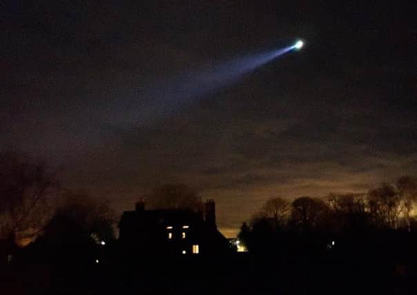 Richard Giles shared this image of the police helicopter on social media. Credit: Richard Giles. EMN-210804-105337001