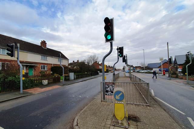 The pedestrian crossing in Newmarket, Louth, where the collision took place.