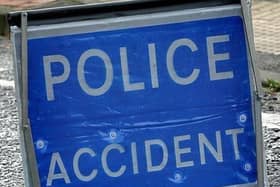 Police accident sign