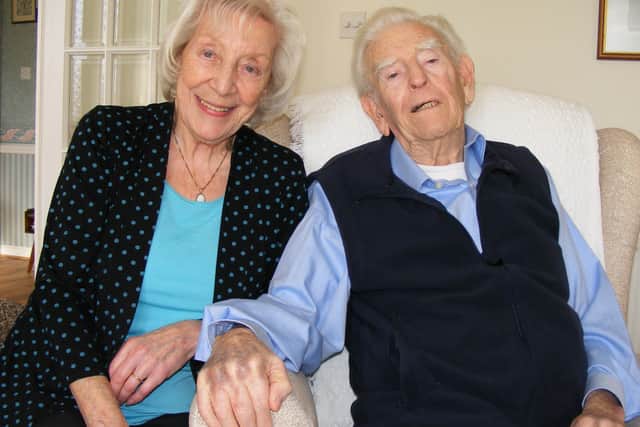 Sylvia and Eric Rowland, of Sleaford celebrating their Platinum wedding anniversary. EMN-200203-172703001