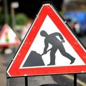 Roadworks stock image