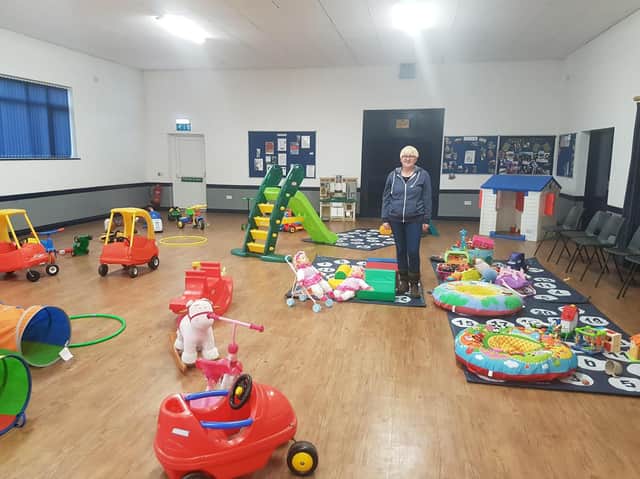 Burgh Baby and Toddler Group  has more equipment thanks to a donation from Coun Jimmy Brookes
