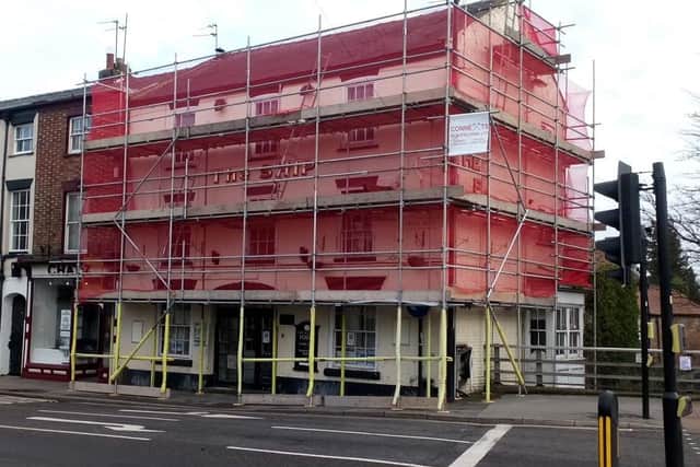 The Ship Inn, while it underwent refurbishment.