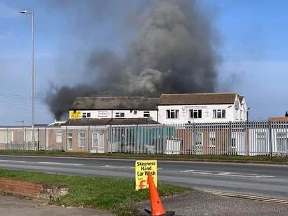 The fire at the Cherry Tree pub in Ingoldmells. Photo: Jay Oyitch