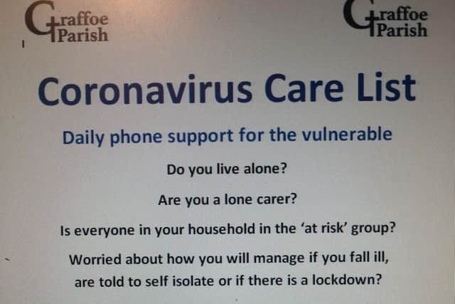 Graffoe Parish has set up its own community care team to support isolated elderly people. EMN-200317-123132001
