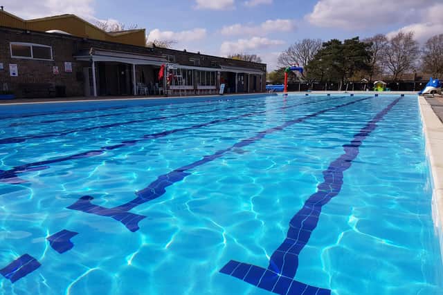 The outdoor swimming pool at Jubilee Park in Woodhall Spa where staff are hoping for a busy year