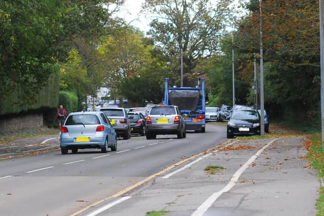 Pavement parking near William Alvey School in Sleaford has been an issue in the past. EMN-201203-170433001