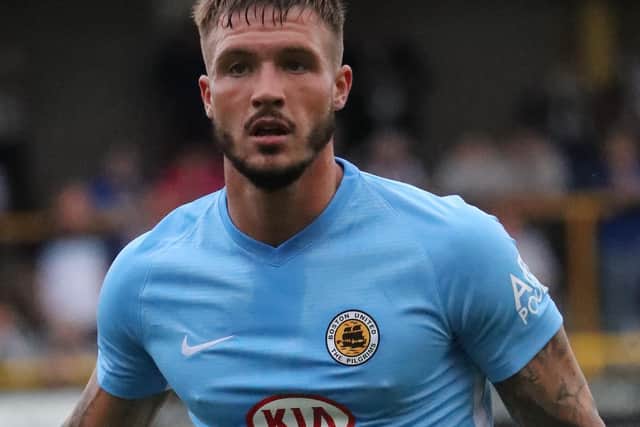 Boston United midfielder Brad Abbott