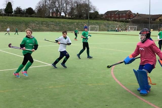 Louth HC Under 11s in action at their home tournament at London Road EMN-200316-084901002