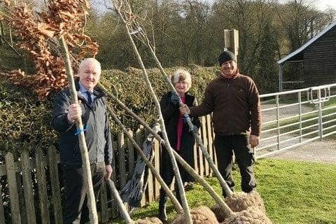 Trustees Andrew Leonard and Jill Makinson-Sanders with Mick Payne  (MSP Contract Services).