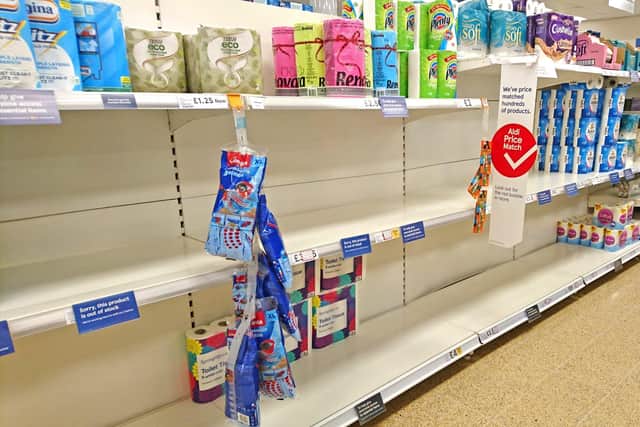 A supermarket in East Lindsey struggles to keep up with the demand for essential supplies.