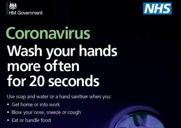 Government and NHS advice on how to restrict spread of coronavirus EMN-200316-162757001