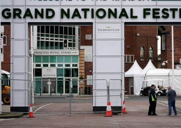 The Grand National at Aintree, one of the sporting giants felled by the coronavirus pandemic. Photo: Christopher Furlong/Getty Images EMN-200319-105551002