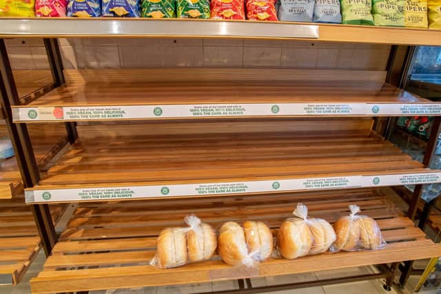 The shelves were looking bare at Myers Bakery - but it is business as usual! Picture: John Aron Photography.