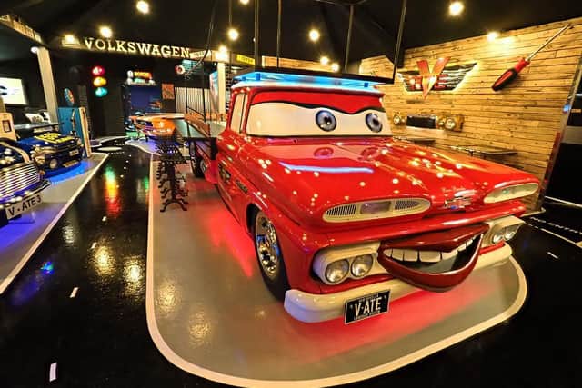 Inside the automotive-themed V-Ate.