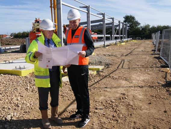 David Newton and Craig Elliott at the construction site.