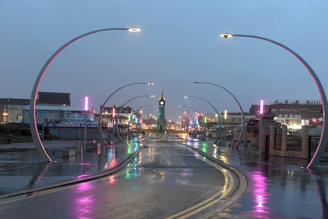 New lighting in Tower Esplanade, Skegness, has been switched on.
