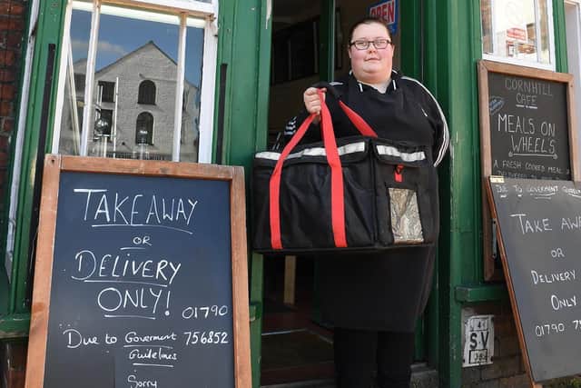 Takeaway only at the Cornhill cafe in Spilsby.