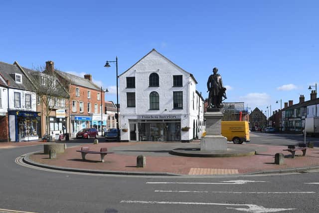 Streets in Spilsby almost deserted at the weekend.