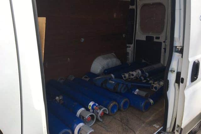 A large number of Nitrous Canisters were stolen from hospitals.