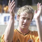 Matt Hocking celebrates after the Macclesfield victory.