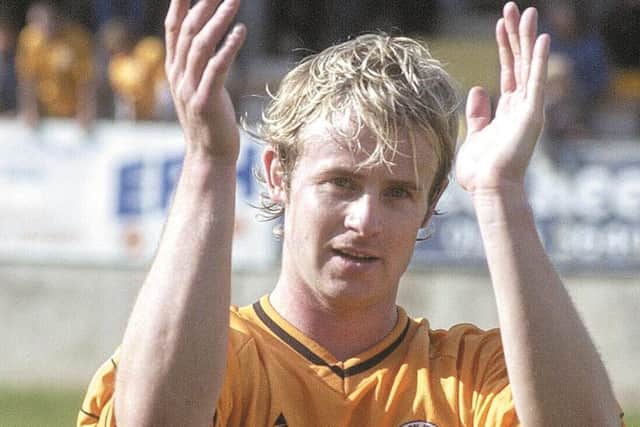 Matt Hocking celebrates after the Macclesfield victory.