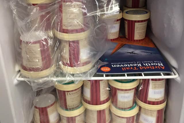 Dennett's ice cream being donated by Cranwell Aviation Museum. EMN-200325-160713001