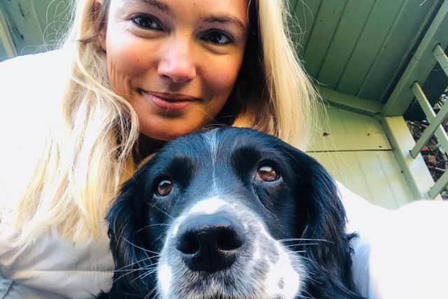 Rachel Grant with dog Layla.