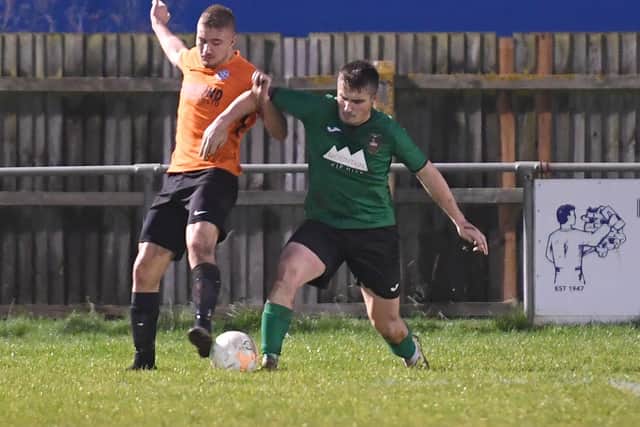 Sleaford Town versus Lutterworth in the United Counties League earlier this season.