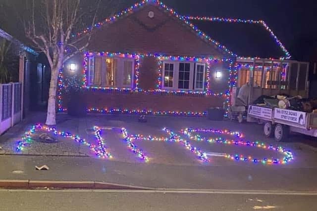 This house in Winston Drive, Skegness, was lit by 1,800 lights.