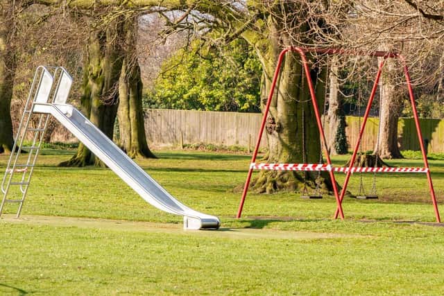 Police will be patrolling over the easter weekend. Children's play equipment lockdown on Boston Road Recreation Ground in Sleaford. EMN-200327-182620001