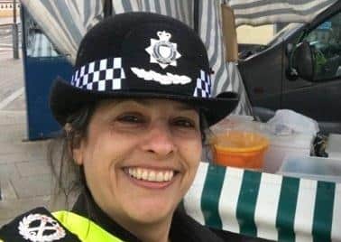 Assistant Chief Constable Kerrin Wilson on the beat at the weekend.