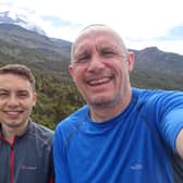 Darren Bevan, of Wyberton, and son Adam, formerly of Boston, now of Los Angeles, during their Mount Kilimanjaro climb.