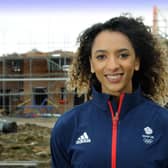 Helping to launch the £1m scheme, sprinter Laviai Nielsen.