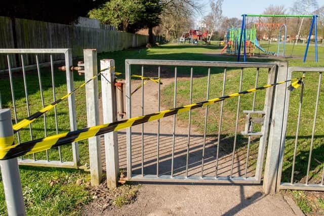 Playgrounds have been closed to the public in Boston
