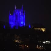 Lincoln Cathedral is illuminated in blue lights in a gesture of support and solidarity for all National Health Service (NHS) workers and carers on the frontline of the coronavirus crisis.

Picture: Chris Vaughan Photography
Date: March 26, 2020 EMN-200204-160610001