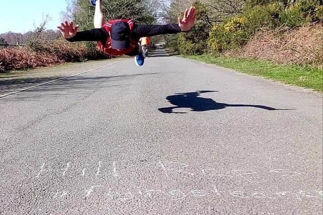 Is it a bird? Is it a plane? No, it’s Olli Tianen, who now recommends landing on your hands - and not your face!