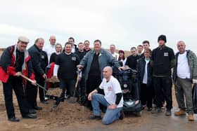 Clearing sand from Skegness' walkways 10 years ago.