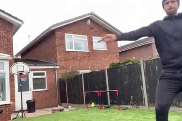 Scott Garner enjoying garden leave!