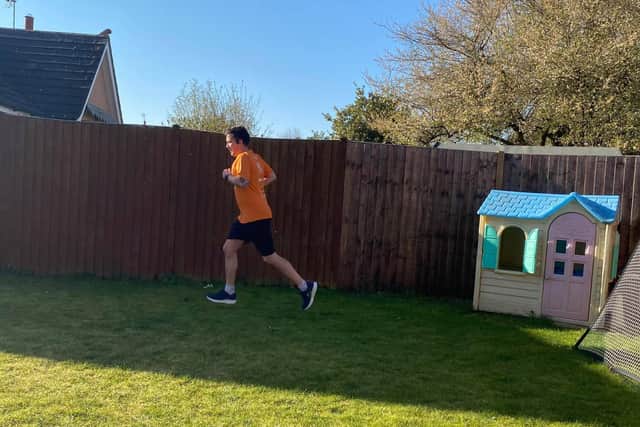 Past the Wendy house and the marathon continues ...