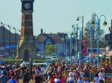 Crowds flocking to the beach last year.