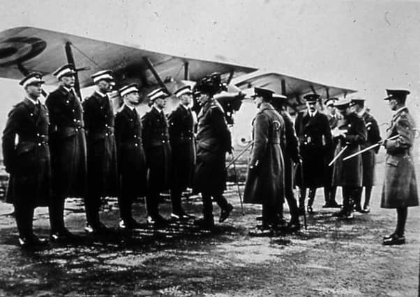 Early years - Lord Trenchard inspecting cadets at Cranwell. EMN-201004-130637001